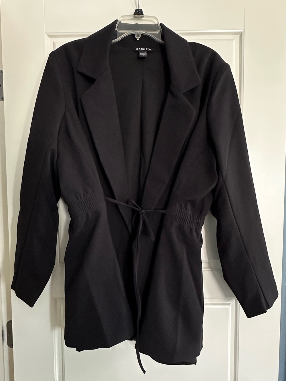 Athleta Black Tie-Waist Blazer/Jacket